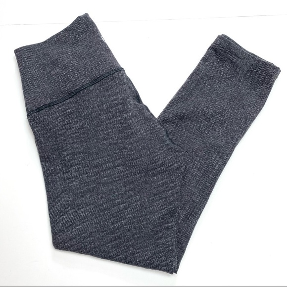 Lululemon Wunder Under Herringbone Crop Pants Gray - Picture 10 of 11